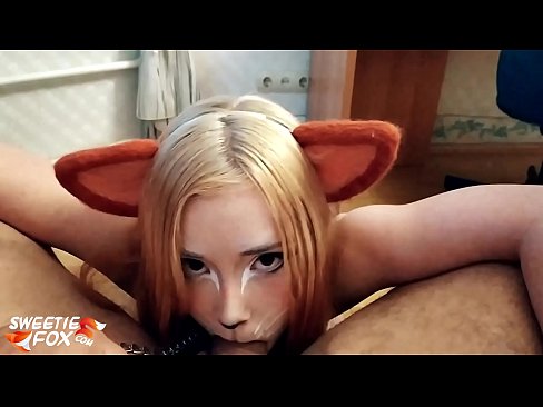 ❤️ Kitsune د هغې په خوله کې ډیک او کم تیر کړ ❤️❌  ❌